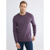 Lc Waikiki Yeni Sezon Bisiklet Yaka Erkek Triko Kazak - Mürdüm - 3XL