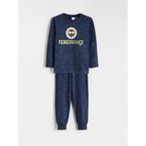 Lc Waikiki Yeni Sezon Bisiklet Yaka Fenerbahçe Baskılı Erkek Çocuk Pijama Takımı - Lacivert - 3 - 4 Yaş