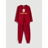Lc Waikiki Yeni Sezon Bisiklet Yaka Galatasaray Baskılı Erkek Çocuk Pijama Takımı - Kırmızı - 5 - 6 Yaş