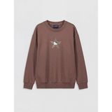 Lc Waikiki Yeni Sezon Bisiklet Yaka Hello Kitty Baskılı Kız Çocuk Sweatshirt - Kahverengi - 8 - 9 Yaş