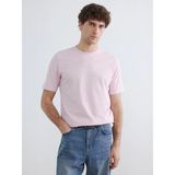 Lc Waikiki Yeni Sezon Bisiklet Yaka Istanbul Baskılı Penye Erkek Tişört - Pembe - 3XL