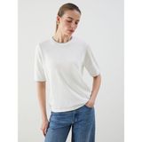 Lc Waikiki Yeni Sezon Bisiklet Yaka Kadın Triko Kazak - Ekru - 2XL