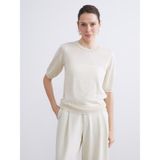 Lc Waikiki Yeni Sezon Bisiklet Yaka Kadın Triko Kazak - Ekru - 3XL
