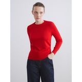 Lc Waikiki Yeni Sezon Bisiklet Yaka Kadın Triko Kazak - Kırmızı - 3XL