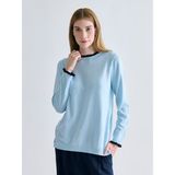Lc Waikiki Yeni Sezon Bisiklet Yaka Kadın Triko Kazak - Mavi - 4XL