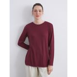 Lc Waikiki Yeni Sezon Bisiklet Yaka Kadın Triko Kazak - Mürdüm - 3XL