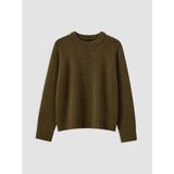 Lc Waikiki Yeni Sezon Bisiklet Yaka Kadın Triko Kazak - Zeytin Yeşili - 2XL