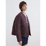 Lc Waikiki Yeni Sezon Bisiklet Yaka Kapitone Oversize Kadın Ceket - XL - Bordo
