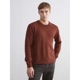 Lc Waikiki Yeni Sezon Bisiklet Yaka Kareli Erkek Triko Kazak - Kahverengi - XL
