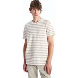 Lc Waikiki Yeni Sezon Bisiklet Yaka Kisa Kollu Cizgili Penye Erkek Tisort - S52755Z8 - Kahverengi - XL
