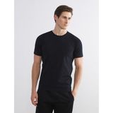 Lc Waikiki Yeni Sezon Bisiklet Yaka Kısa Kollu Erkek Atlet - 2XL - Siyah