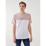 Lc Waikiki Yeni Sezon Bisiklet Yaka Kisa Kollu Renk Bloklu Erkek Tisort - S58827Z8 - Pembe