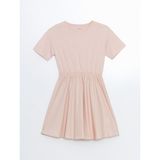 Lc Waikiki Yeni Sezon Bisiklet Yaka Kız Çocuk Elbise - 6 - 7 Yaş - Pembe