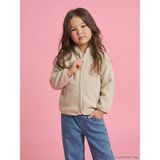 Lc Waikiki Yeni Sezon Bisiklet Yaka Kız Çocuk Fermuarlı Sweatshirt - Bej - 9 - 12 Ay