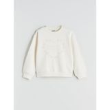Lc Waikiki Yeni Sezon Bisiklet Yaka Kız Çocuk Sweatshirt - Ekru - 10 - 11 Yaş