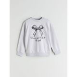 Lc Waikiki Yeni Sezon Bisiklet Yaka Kız Çocuk Sweatshirt - Gri - 9 - 10 Yaş