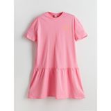 Lc Waikiki Yeni Sezon Bisiklet Yaka London Baskılı Kız Çocuk Elbise - 7 - 8 Yaş - Pembe