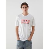 Lc Waikiki Yeni Sezon Bisiklet Yaka Marvel Baskili Penye Erkek Tisort - S5BI43Z8 - Ekru