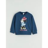 Lc Waikiki Yeni Sezon Bisiklet Yaka Minnie Mouse Baskılı Kız Çocuk Sweatshirt - İndigo - 1 - 2 Yaş