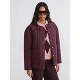 Lc Waikiki Yeni Sezon Bisiklet Yaka Oversize Kadın Ceket - XS - S - Vişne