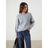 Lc Waikiki Yeni Sezon Bisiklet Yaka Oversize Kadın Triko Kazak - Antrasit - M