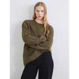 Lc Waikiki Yeni Sezon Bisiklet Yaka Oversize Kadın Triko Kazak - Haki