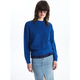 Lc Waikiki Yeni Sezon Bisiklet Yaka Oversize Kadın Triko Kazak - Lacivert - XS