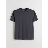 Lc Waikiki Yeni Sezon Bisiklet Yaka Penye Erkek Tişört - Antrasit - 4XL