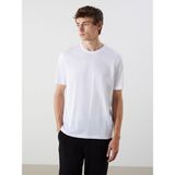 Lc Waikiki Yeni Sezon Bisiklet Yaka Penye Erkek Tişört - Beyaz - 2XL