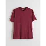 Lc Waikiki Yeni Sezon Bisiklet Yaka Penye Erkek Tişört - Bordo - 2XL