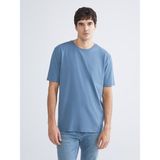 Lc Waikiki Yeni Sezon Bisiklet Yaka Penye Erkek Tişört - İndigo - 2XL