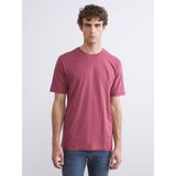 Lc Waikiki Yeni Sezon Bisiklet Yaka Penye Erkek Tişört - Pembe - XL