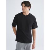 Lc Waikiki Yeni Sezon Bisiklet Yaka Penye Erkek Tişört - Siyah - XL
