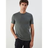 Lc Waikiki Yeni Sezon Bisiklet Yaka Penye Erkek Tişört - Yeşil - 2XL
