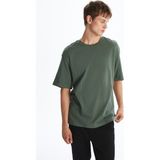 Lc Waikiki Yeni Sezon Bisiklet Yaka Penye Erkek Tişört - Yeşil - 3XL
