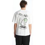 Lc Waikiki Yeni Sezon Bisiklet Yaka Rick And Morty Baskılı Penye Erkek Tişört - Ekru