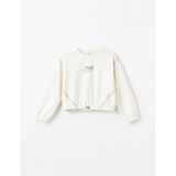 Lc Waikiki Yeni Sezon Bisiklet Yaka Soft Touch Kız Çocuk Sweatshirt - Ekru - 10 - 11 Yaş