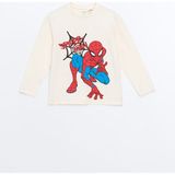 Lc Waikiki Yeni Sezon Bisiklet Yaka Spider-Man Baskılı Erkek Bebek Tişört - Bej - 2 - 3 Yaş