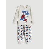Lc Waikiki Yeni Sezon Bisiklet Yaka Spider-Man Baskılı Erkek Çocuk Pijama Takımı - Bej - 7 - 8 Yaş