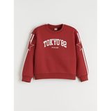 Lc Waikiki Yeni Sezon Bisiklet Yaka Tokyo Baskılı Kız Çocuk Sweatshirt - Kırmızı - 7 - 8 Yaş