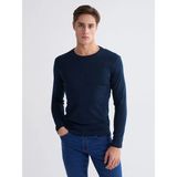 Lc Waikiki Yeni Sezon Bisiklet Yaka Uzun Kollu Erkek Tişört - Lacivert - XS