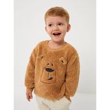 Lc Waikiki Yeni Sezon Bisiklet Yaka Uzun Kollu Nakış Detaylı Pelüş Erkek Çocuk Sweatshirt - Bej - 4 - 5 Yaş