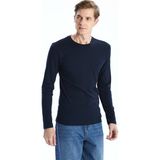Lc Waikiki Yeni Sezon Bisiklet Yaka Uzun Kollu Penye Erkek Tişört - 3XL - Lacivert
