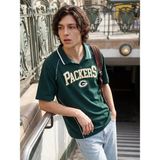 Lc Waikiki Yeni Sezon Bol Kalıp Packers Baskılı Polo Yaka Erkek Tişört - Koyu Yeşil - M