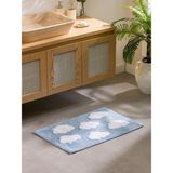 Lc Waikiki Yeni Sezon Bulut Nakışlı Banyo Paspası 50X80 cm - Mavi