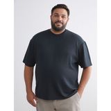Lc Waikiki Yeni Sezon Büyük Beden Basic Erkek Tişört - Antrasit - 4XL