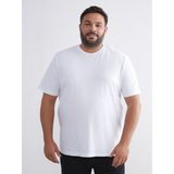 Lc Waikiki Yeni Sezon Büyük Beden Basic Penye Erkek Tişört - Beyaz - 4XL