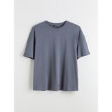 Lc Waikiki Yeni Sezon Büyük Beden Basic Penye Erkek Tişört - Gri - 3XL