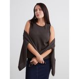 Lc Waikiki Yeni Sezon Büyük Beden Bisiklet Yaka Kadın Triko Kazak - Kahverengi - 5XL