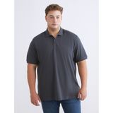 Lc Waikiki Yeni Sezon Büyük Beden Polo Yaka Pike Erkek Tişört - Antrasit - 4XL